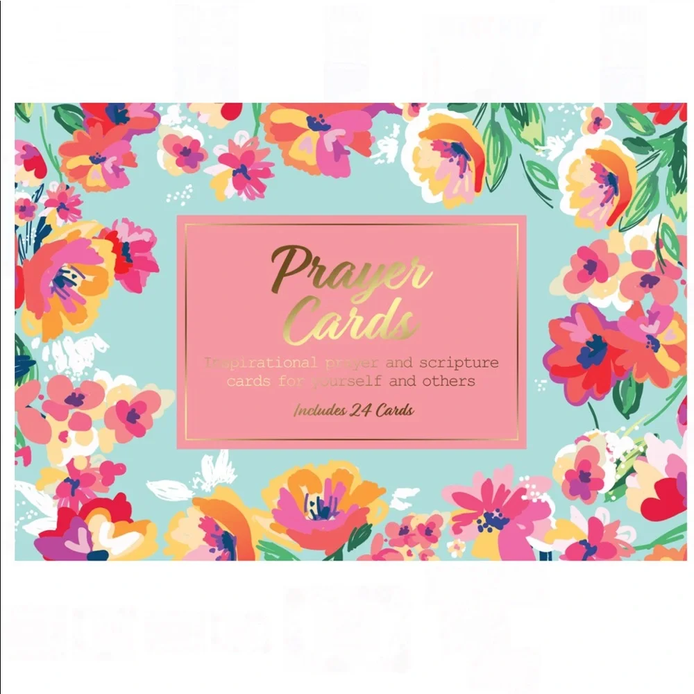 Christian Floral Prayer Cards, 2 Sets (20 ct ea)